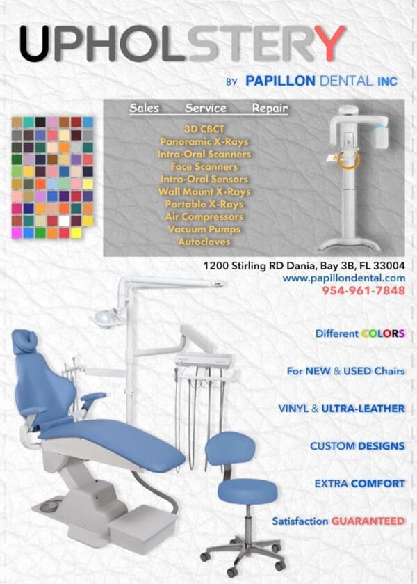 Dental Chair Upholstery Services Papillon Dental Inc